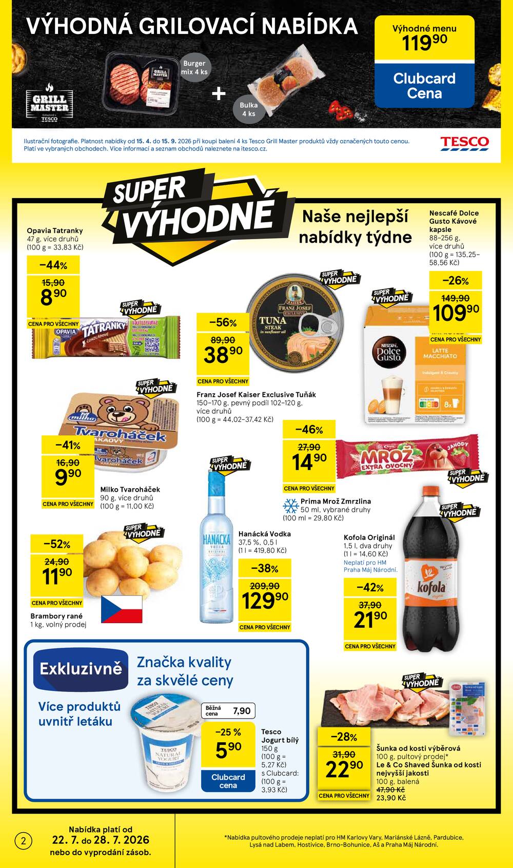 Tesco hypermarkety od 22.7. do 28.7.2026