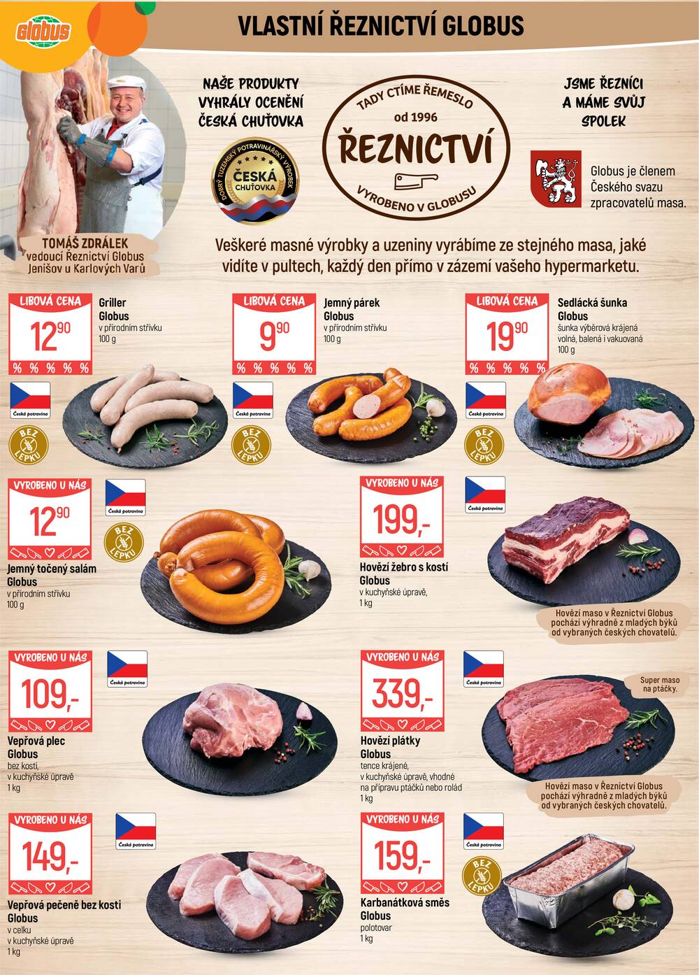 Akční leták Globus 22.7. - 28.7.2026 - Globus Jenišov u Karlových Varů