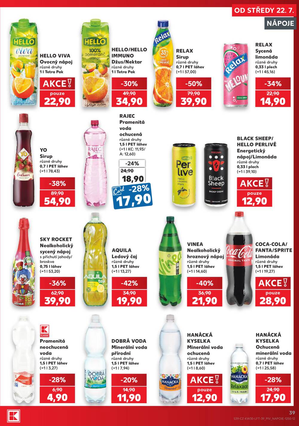 Leták Kaufland - Kaufland 22.7. - 28.7. - Kaufland - Třeboň - strana 39