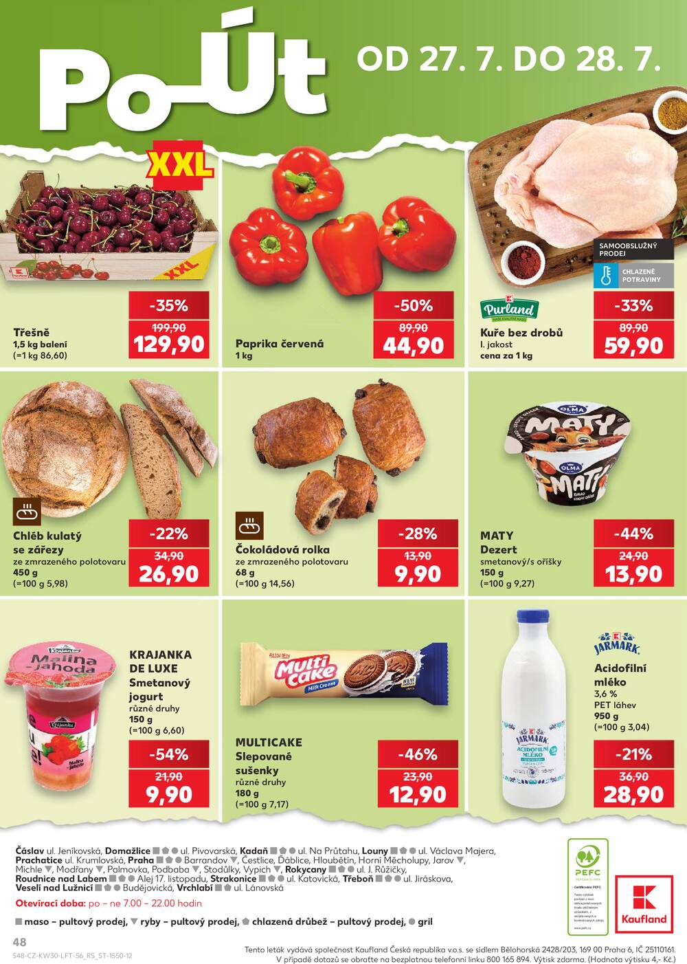 Leták Kaufland - Kaufland 22.7. - 28.7. - Kaufland - Veselí nad Lužnicí - Budějovická - strana 48 Leták Kaufland - Kaufland 22.7. - 28.7. - Kaufland - Veselí nad Lužnicí - Budějovická - strana 48