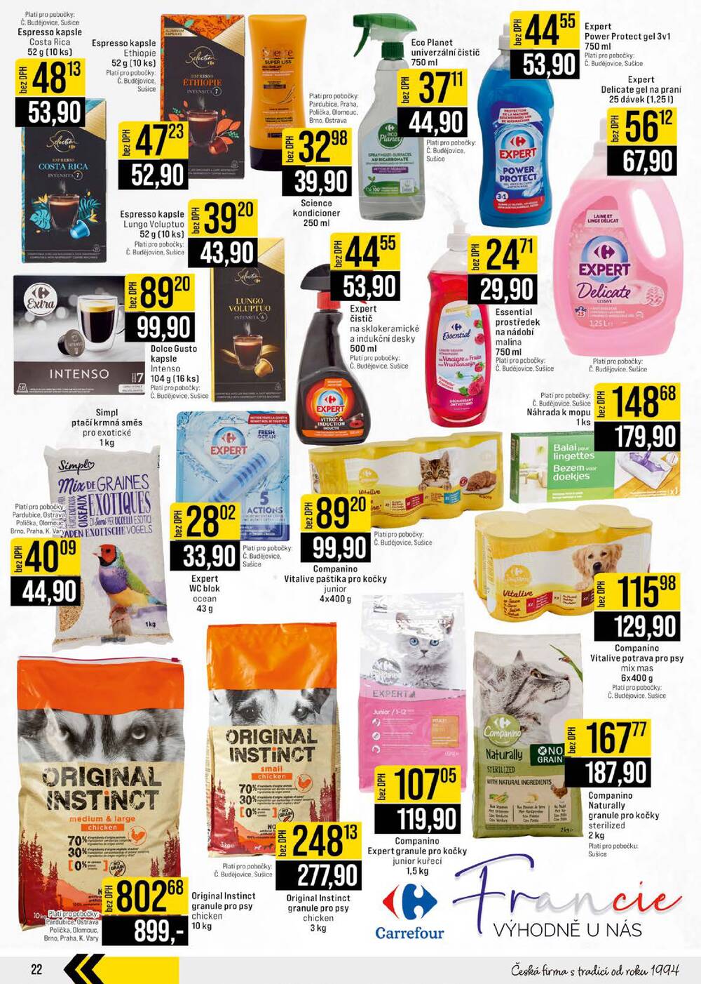 JIP Cash & Carry České Budějovice, Most, Náchod, Polička, Sušice a Svoboda nad Úpou od 22.7. do 28.7.2026