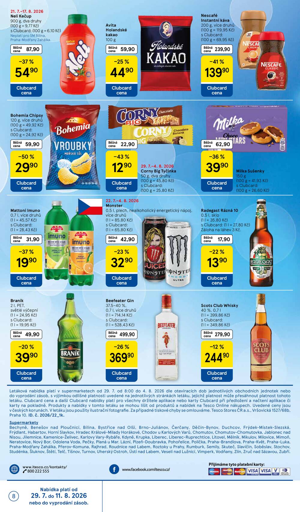 Tesco supermarkety od 29.7. do 4.8.2026
