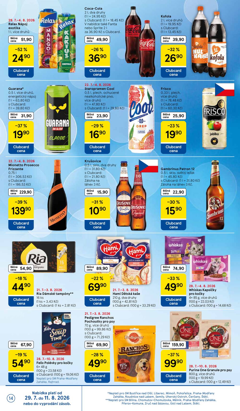 Tesco supermarkety od 29.7. do 4.8.2026