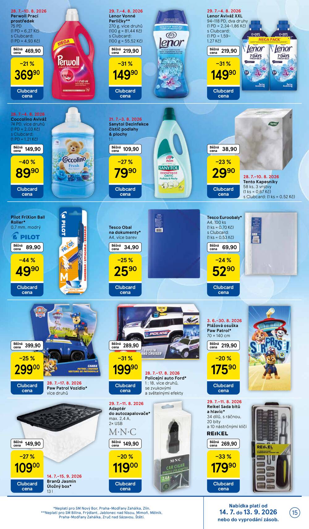 Tesco supermarkety od 29.7. do 4.8.2026