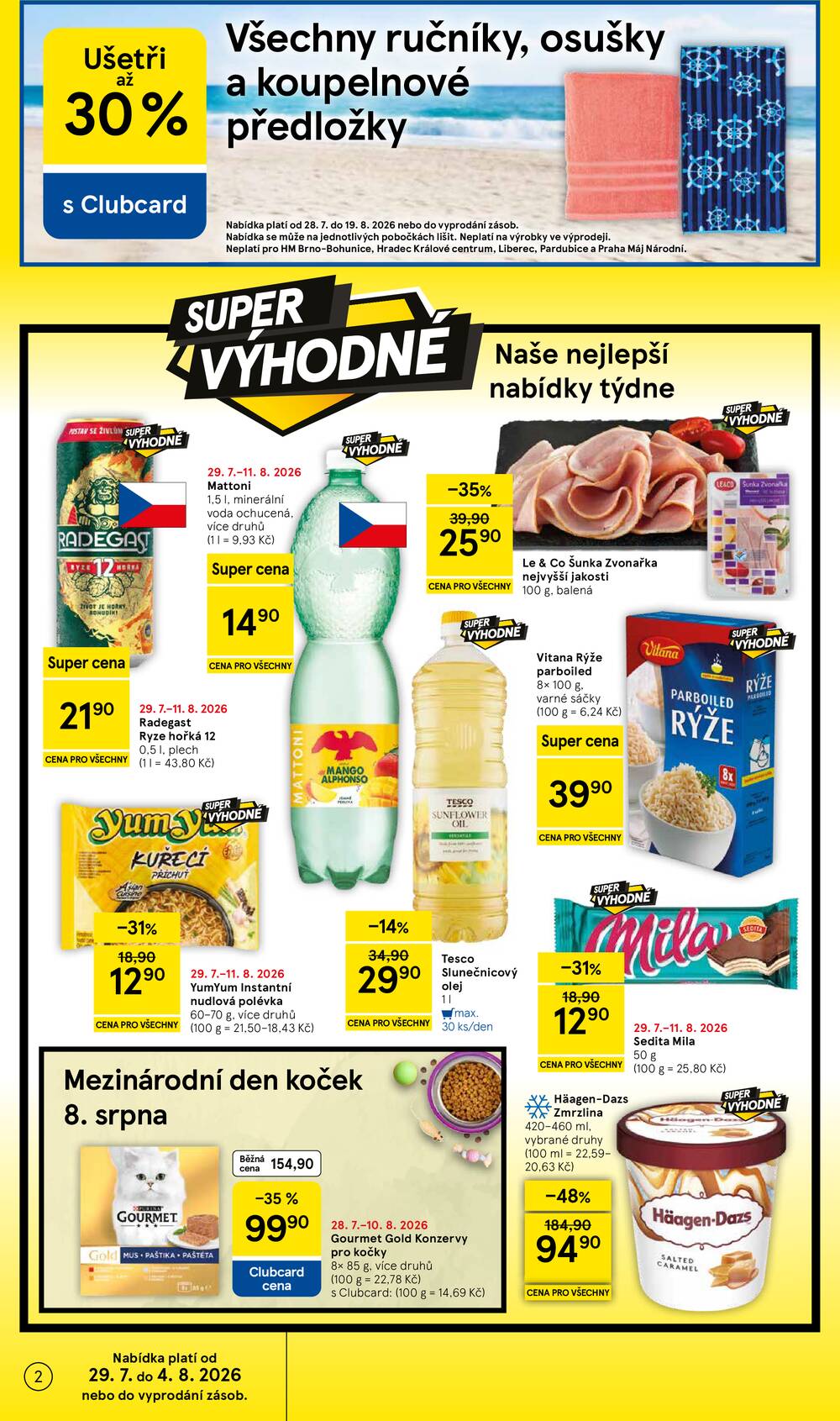 Tesco hypermarkety od 29.7. do 4.8.2026