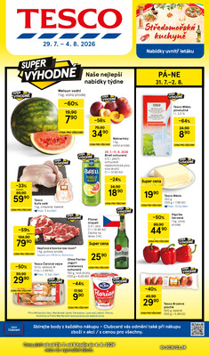 Leták Tesco hypermarkety od 29.7. do 4.8.2026