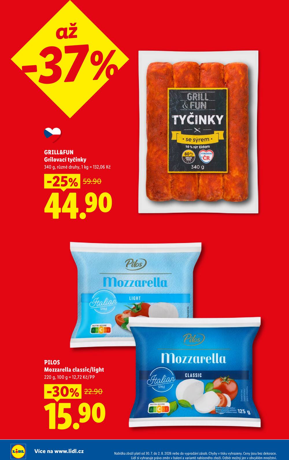 Lidl Čtvrtek od 30.7. do 2.8.2026