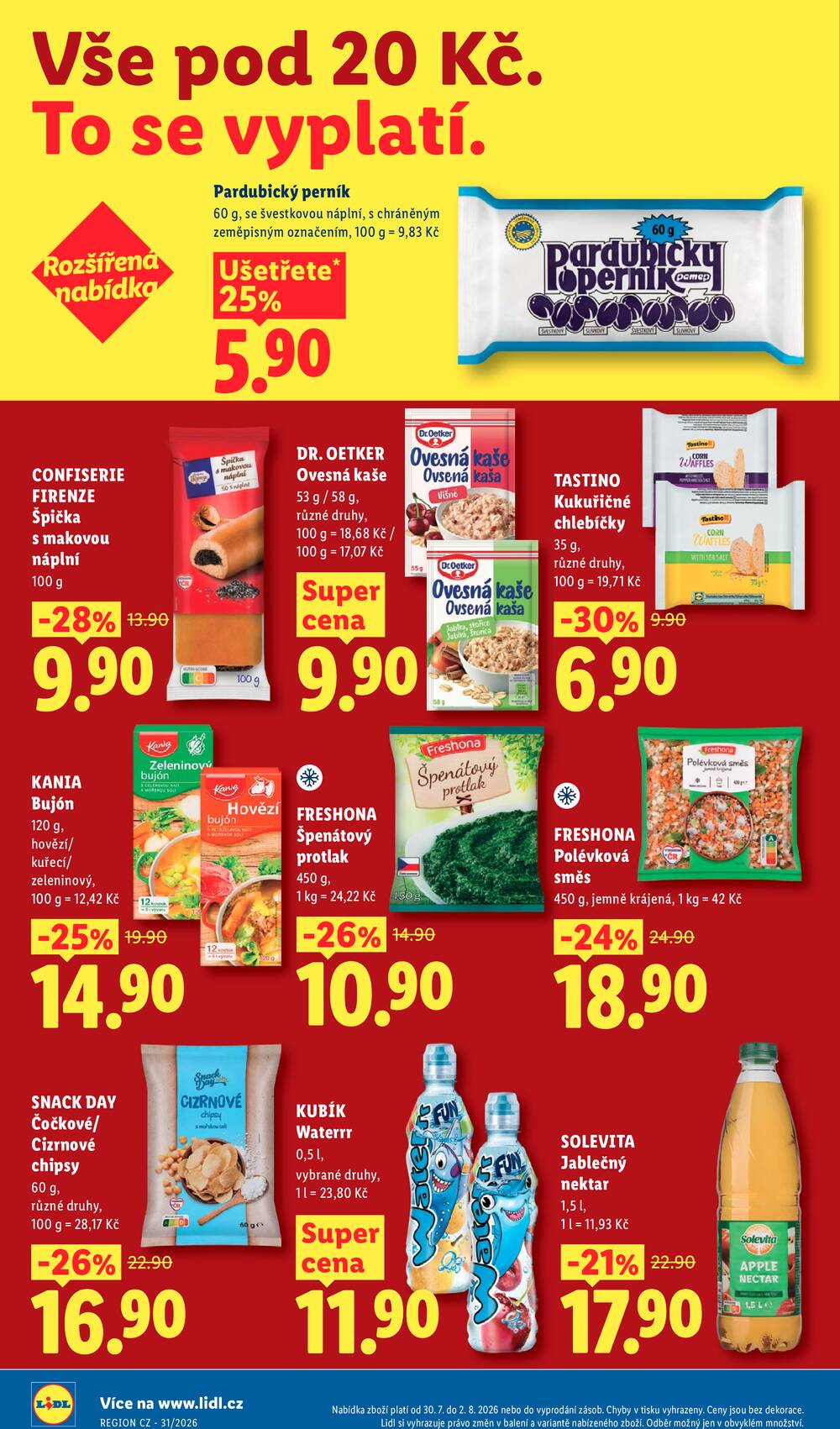 Lidl Čtvrtek od 30.7. do 2.8.2026
