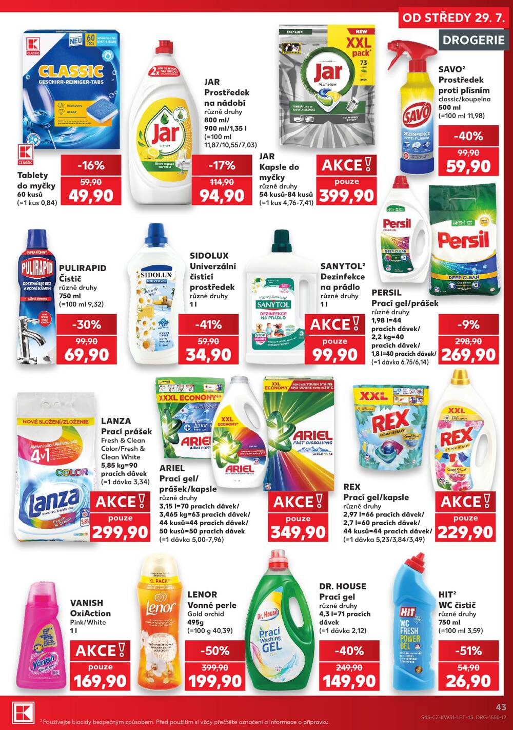 Leták Kaufland - Kaufland 29.7. - 4.8. - Kaufland - Jablonec nad Nisou (U Kostela) - strana 43 Leták Kaufland - Kaufland 29.7. - 4.8. - Kaufland - Jablonec nad Nisou (U Kostela) - strana 43