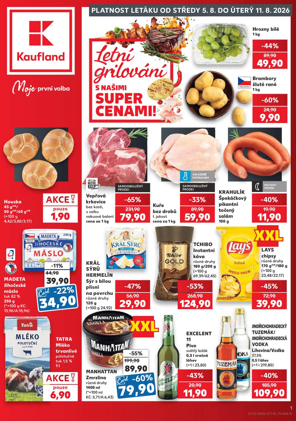 Leták Kaufland - Kaufland 5.8. - 11.8. - Kaufland - Praha 8 (Libeň) - strana 1