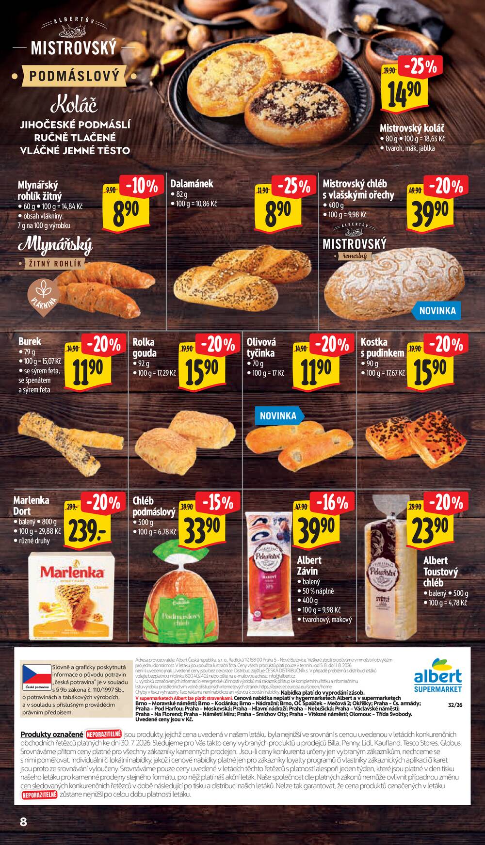 Albert Supermarket od 5.8. do 11.8.2026