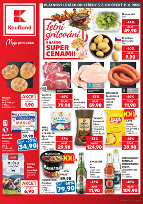 Leták Kaufland 5.8. - 11.8. - Kaufland Moravská Třebová