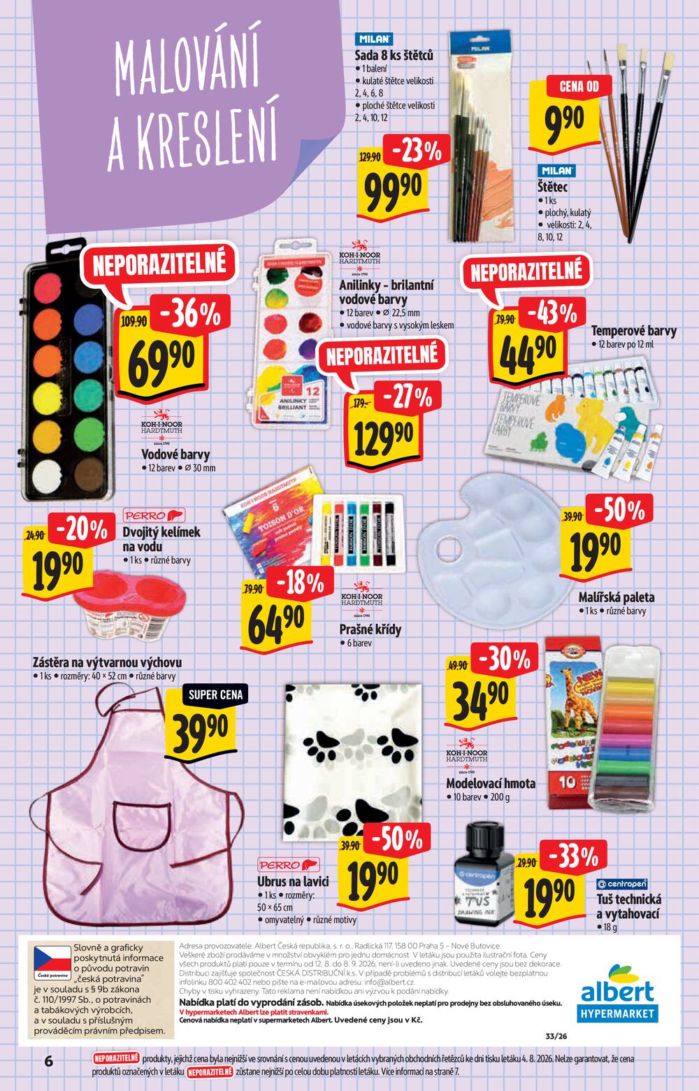 Leták Albert - Albert Hypermarket katalog škola od 12.8. do 8.9.2026 - strana 6 Leták Albert - Albert Hypermarket katalog škola od 12.8. do 8.9.2026 - strana 6