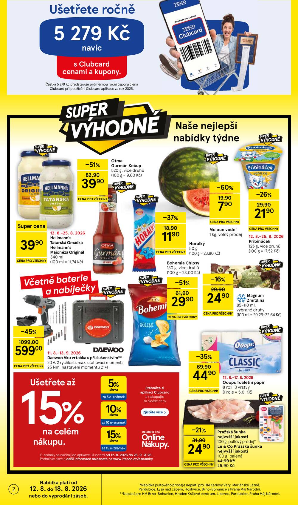 Tesco hypermarkety od 12.8. do 18.8.2026