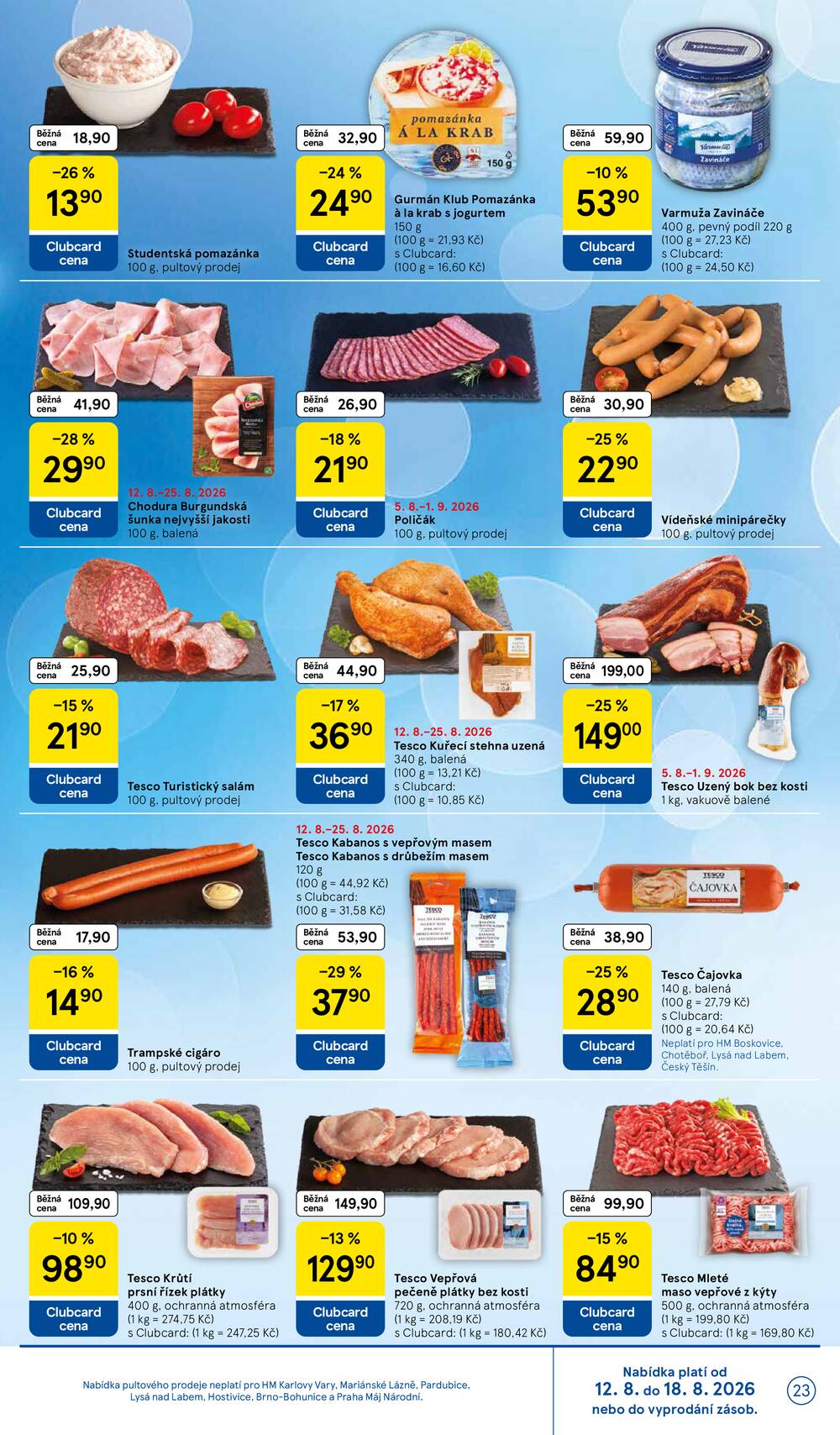 Tesco hypermarkety od 12.8. do 18.8.2026