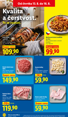 Lidl Čtvrtek od 13.8. do 16.8.2026