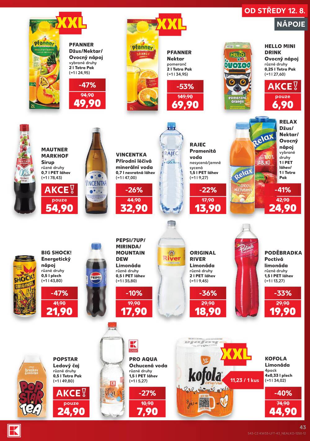 Kaufland 12.8. - 18.8. - Kaufland - Veselí nad Lužnicí - Budějovická