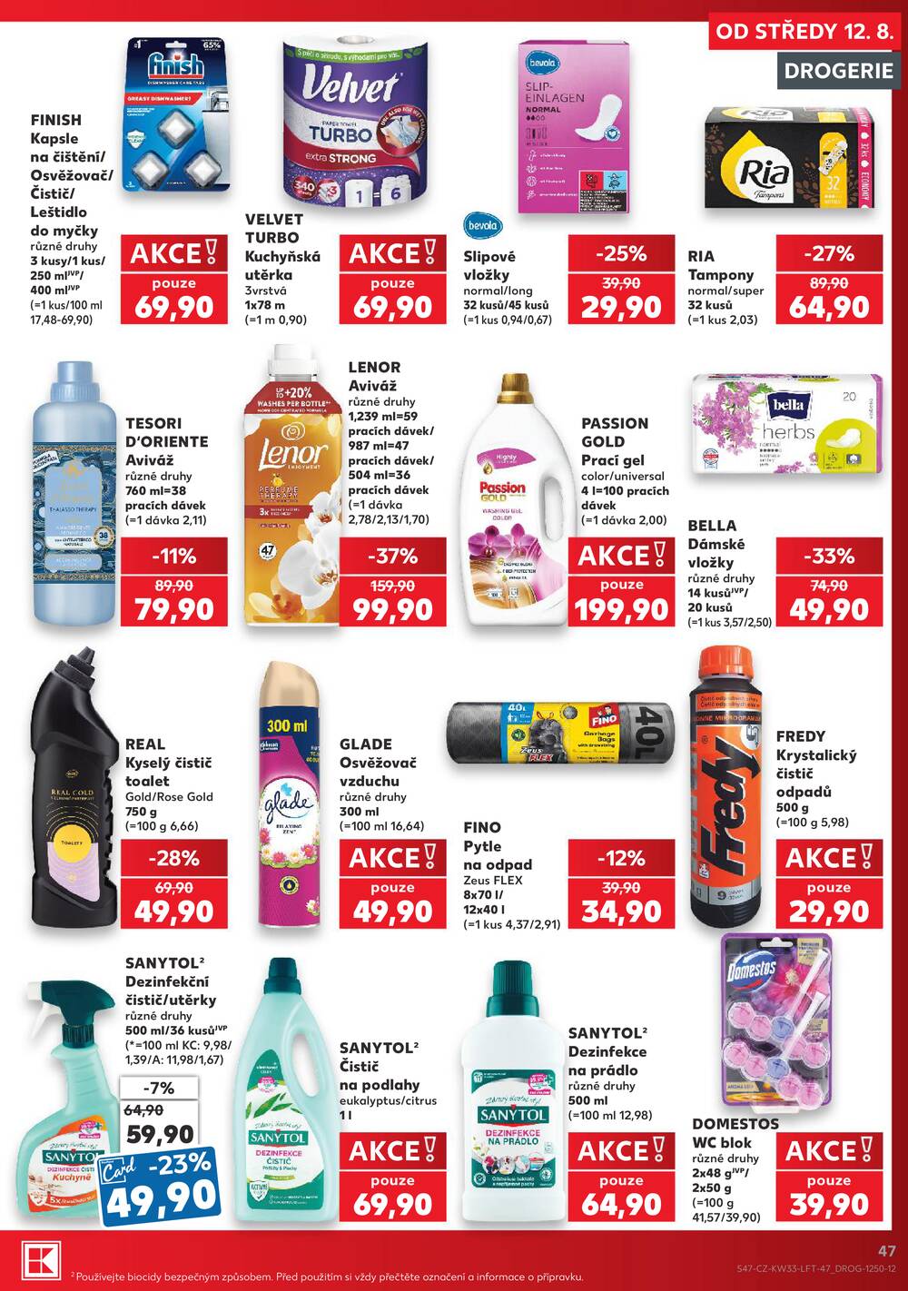 Leták Kaufland - Kaufland 12.8. - 18.8. - Kaufland - Ústí nad Labem (Všebořická) - strana 47