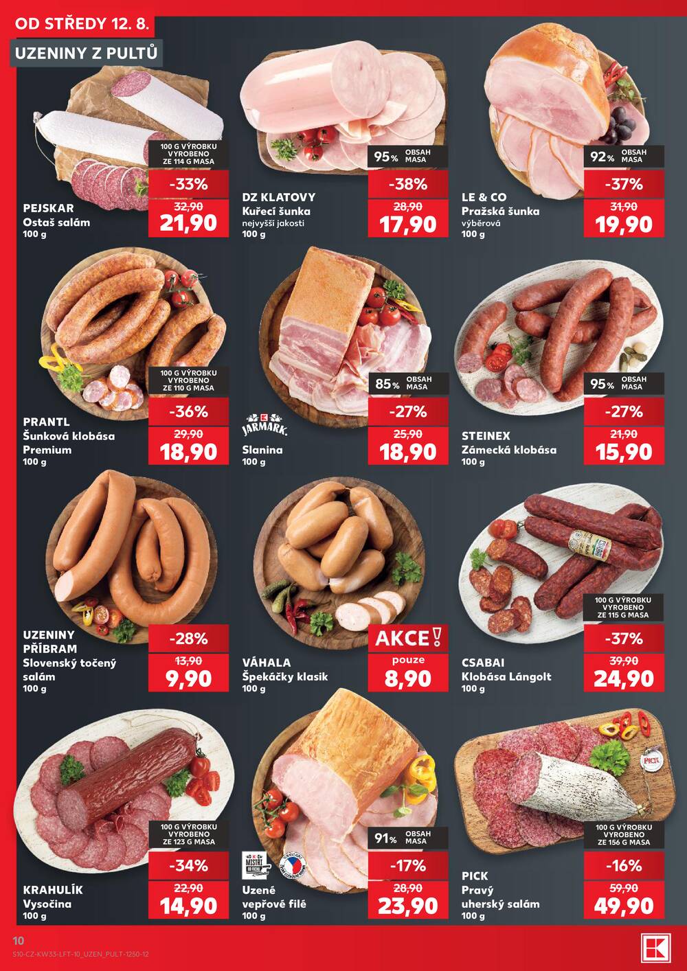 Leták Kaufland - Kaufland 12.8. - 18.8. - Kaufland - Chomutov - centrum - strana 10