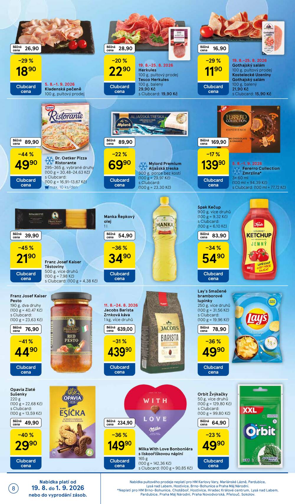 Tesco hypermarkety od 19.8. do 25.8.2026