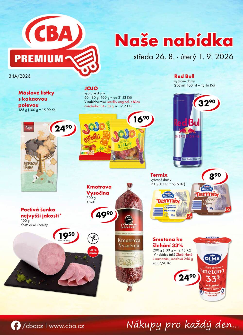 Leták CBA - CBA Premium od 26.8. do 1.9.2026 - strana 1