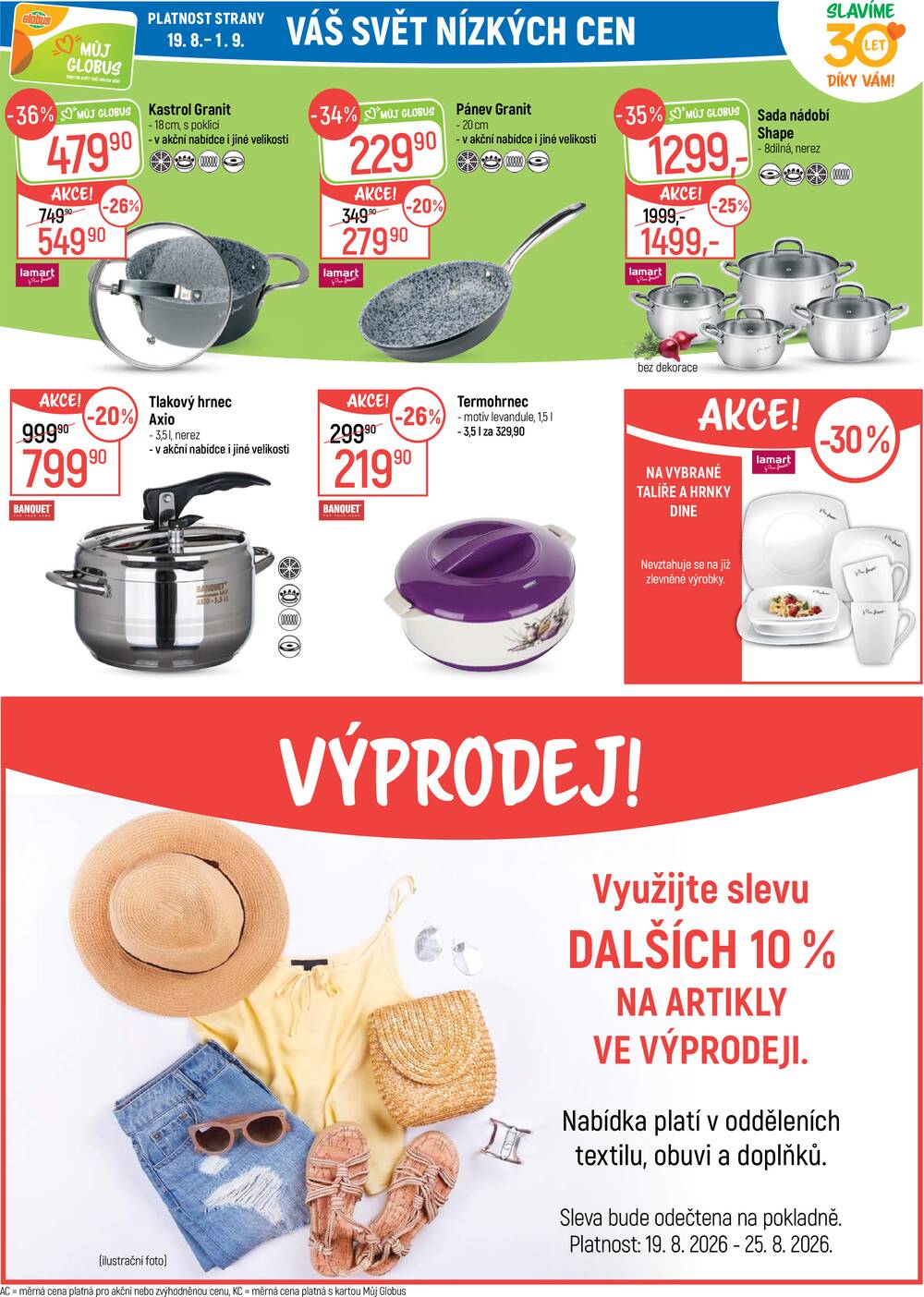 Akční leták Globus 19.8. - 25.8.2026 - Globus Jenišov u Karlových Varů