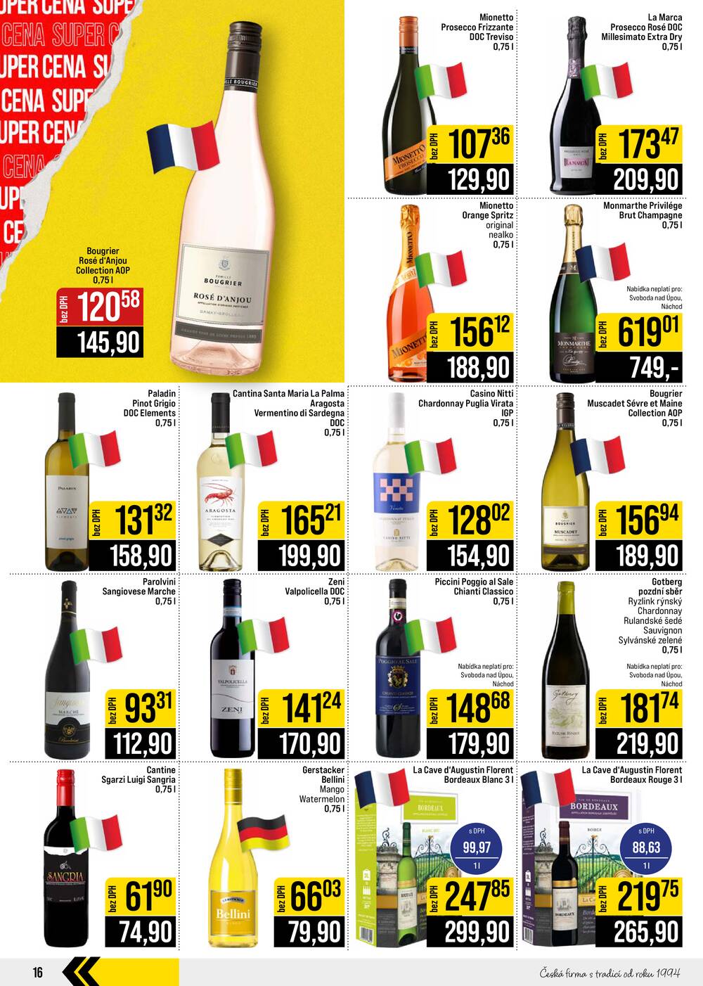 JIP Cash & Carry České Budějovice, Most, Náchod, Polička, Sušice a Svoboda nad Úpou od 19.8. do 25.8.2026