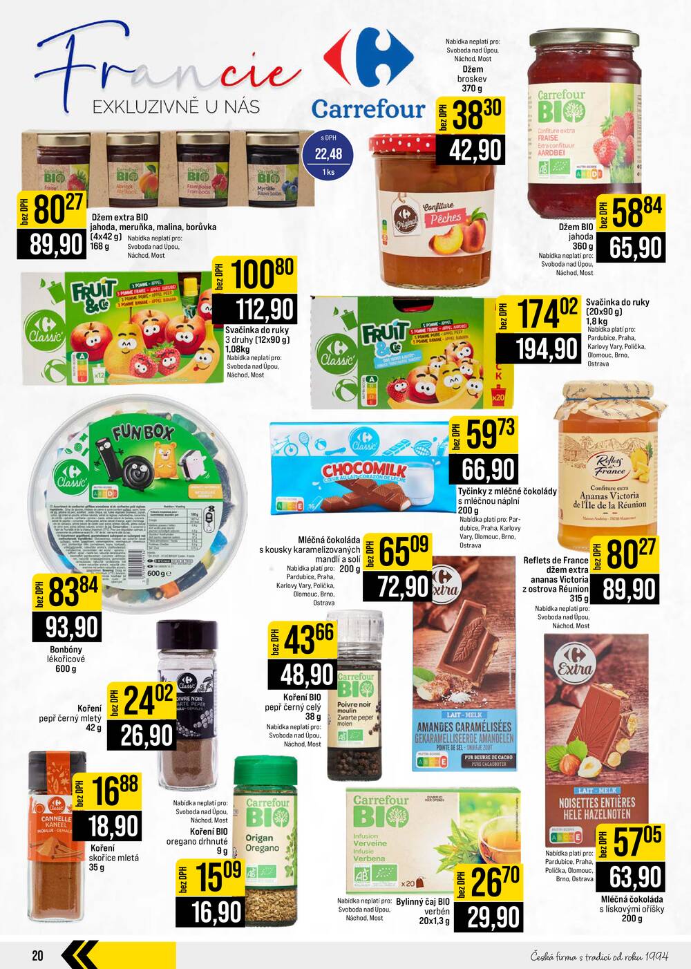 JIP Cash & Carry České Budějovice, Most, Náchod, Polička, Sušice a Svoboda nad Úpou od 19.8. do 25.8.2026