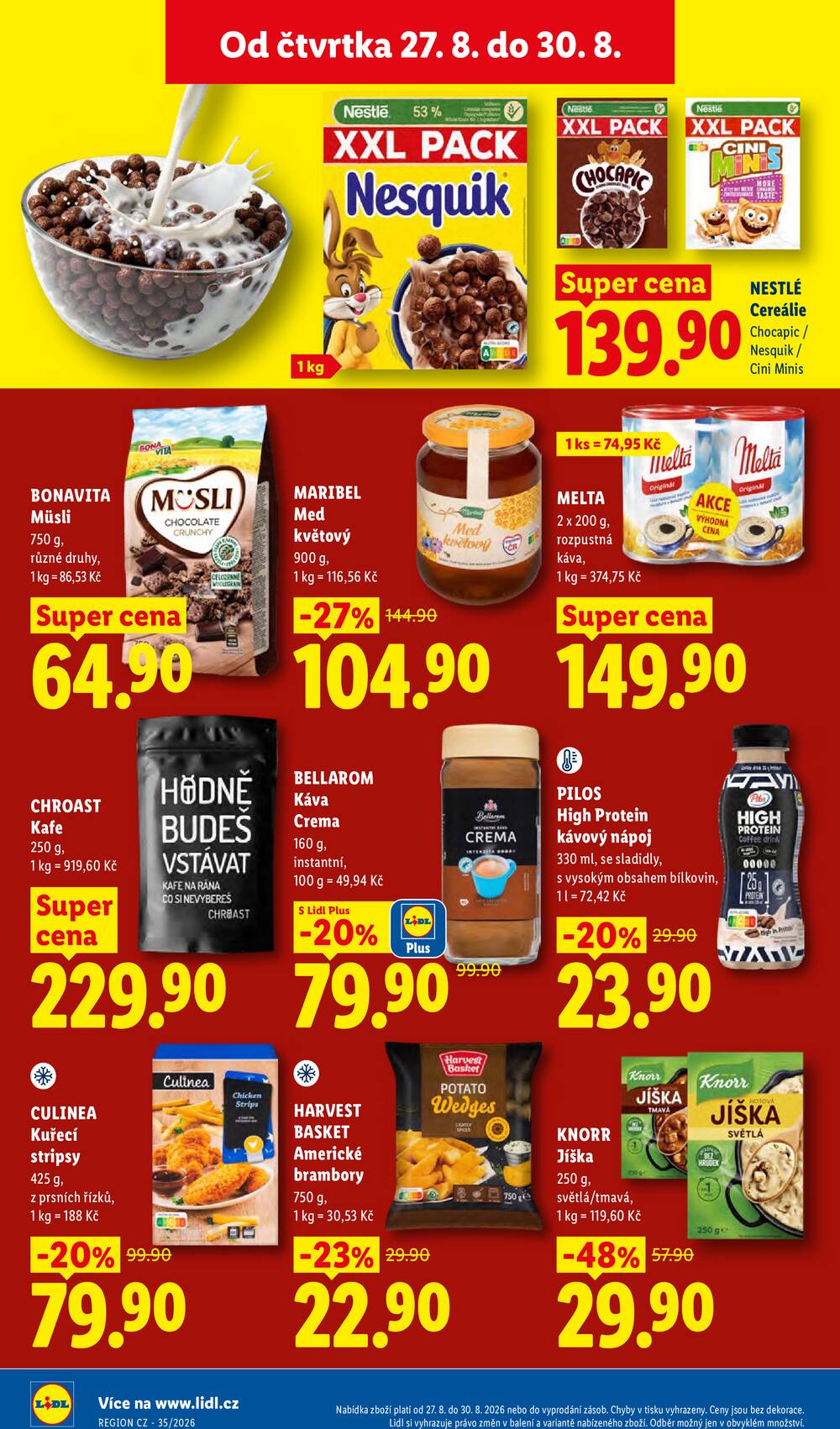 Lidl Čtvrtek od 27.8. do 30.8.2026