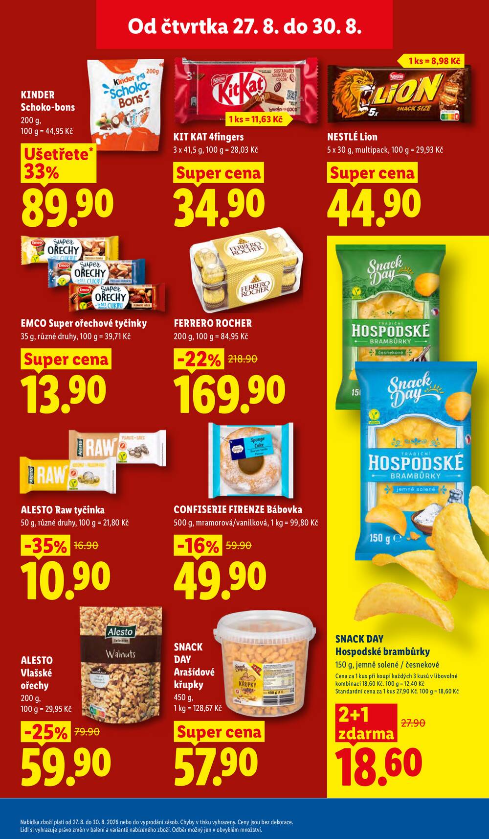 Lidl Čtvrtek od 27.8. do 30.8.2026
