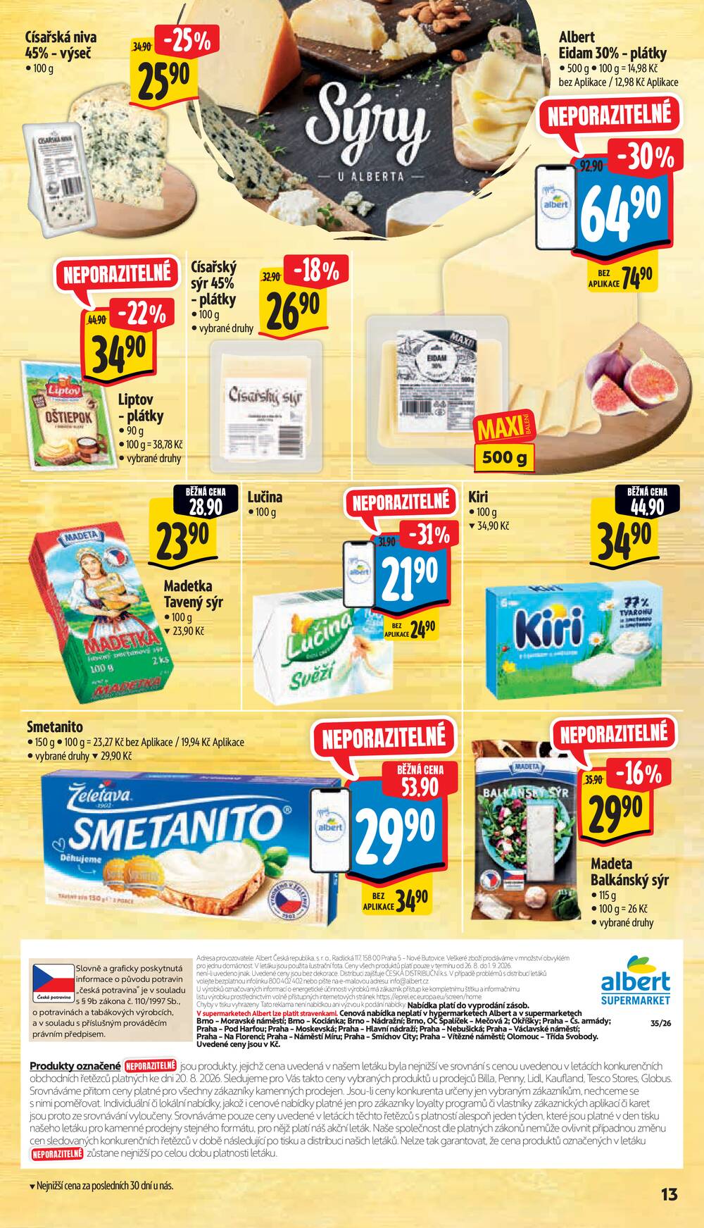 Albert Supermarket Jihomoravský od 26.8. do 1.9.2026