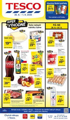 Leták Tesco hypermarkety od 26.8. do 1.9.2026
