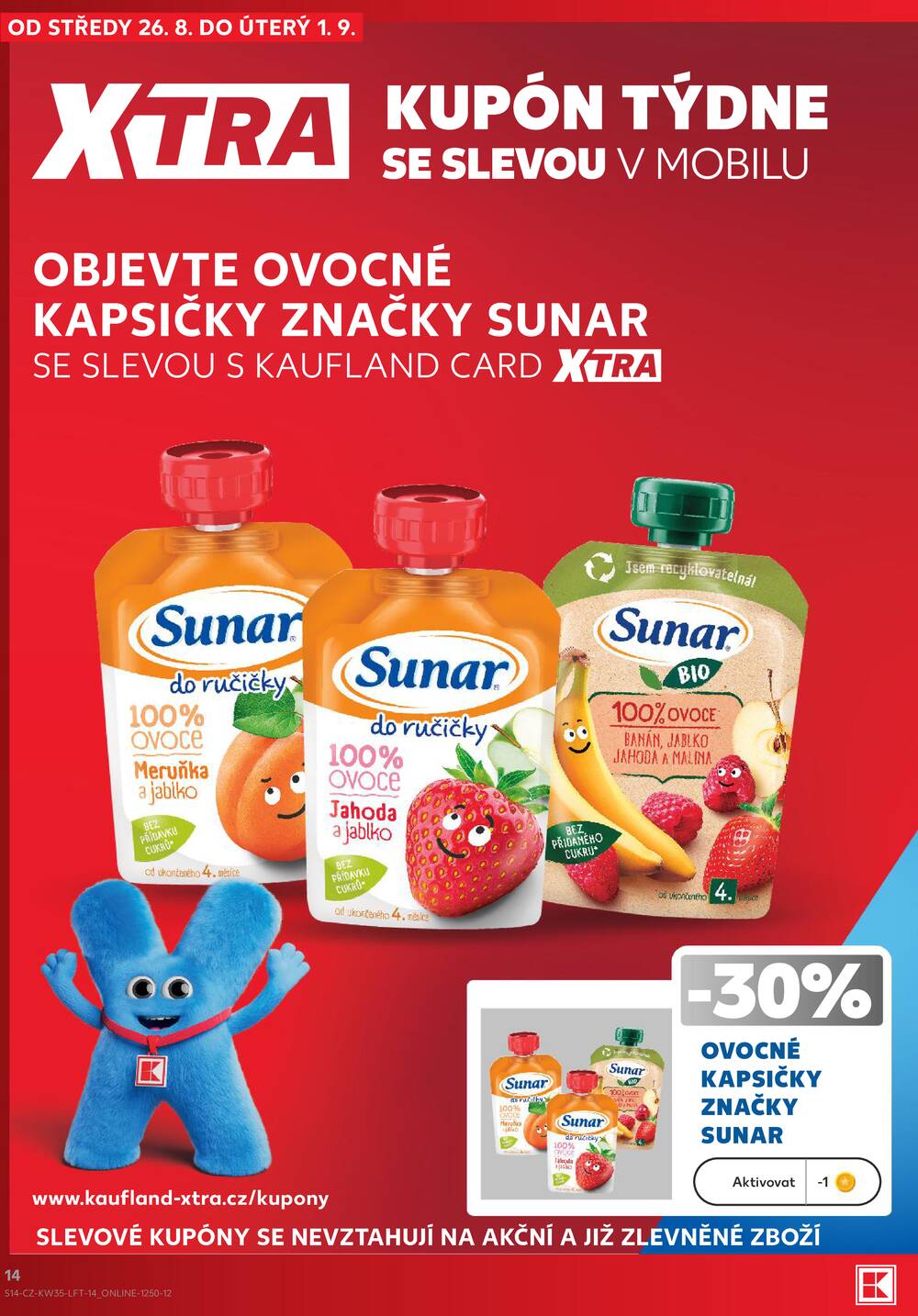 Leták Kaufland - Kaufland 26.8. - 1.9. - Kaufland - Praha 6 (Podbaba) - strana 14