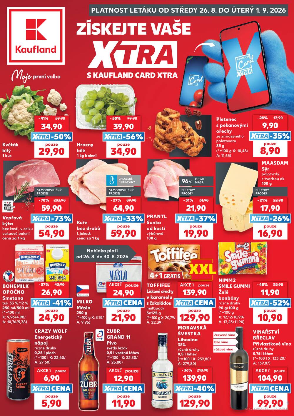 Leták Kaufland - Kaufland 26.8. - 1.9. - Kaufland - Praha 8 (Libeň) - strana 1