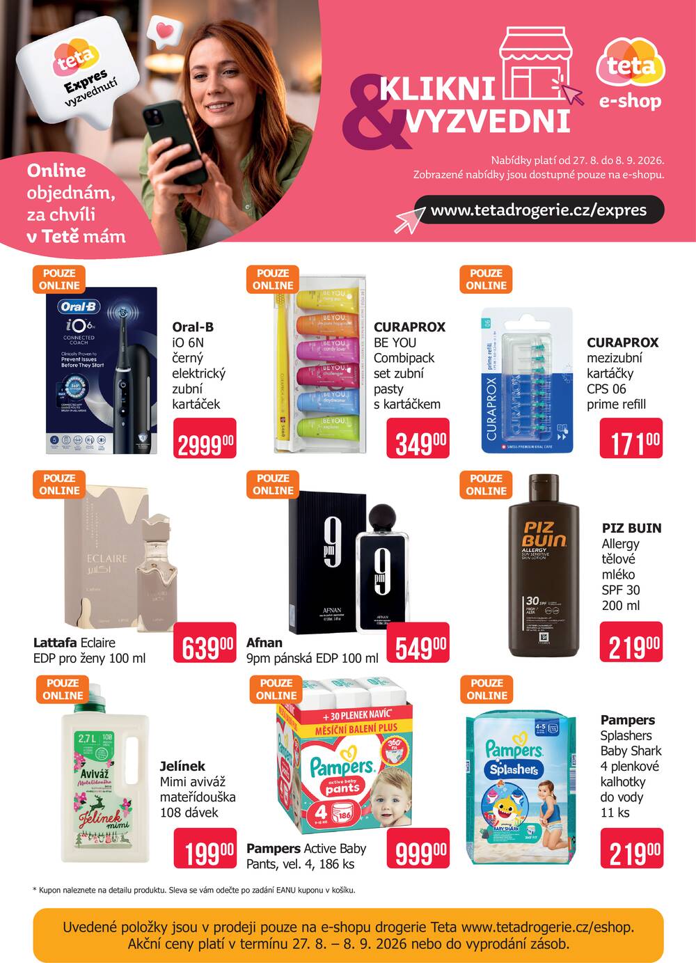 Leták Teta drogerie - Teta drogerie eshop od 27.8. do 8.9.2026 - strana 1 Leták Teta drogerie - Teta drogerie eshop od 27.8. do 8.9.2026 - strana 1