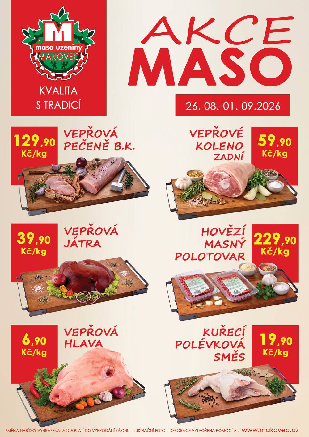 Leták MAKOVEC a.s. – maso uzeniny - Makovec 1.skupina od 26.8. do 1.9.2026 - strana 1 Leták MAKOVEC a.s. – maso uzeniny - Makovec 1.skupina od 26.8. do 1.9.2026 - strana 1