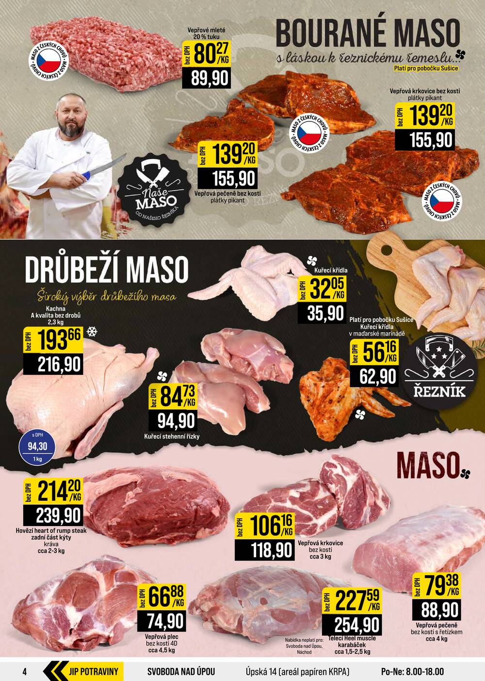 Leták JIP - JIP Cash & Carry České Budějovice, Most, Náchod, Polička, Sušice a Svoboda nad Úpou od 26.8. do 1.9.2026 - strana 4 Leták JIP - JIP Cash & Carry České Budějovice, Most, Náchod, Polička, Sušice a Svoboda nad Úpou od 26.8. do 1.9.2026 - strana 4