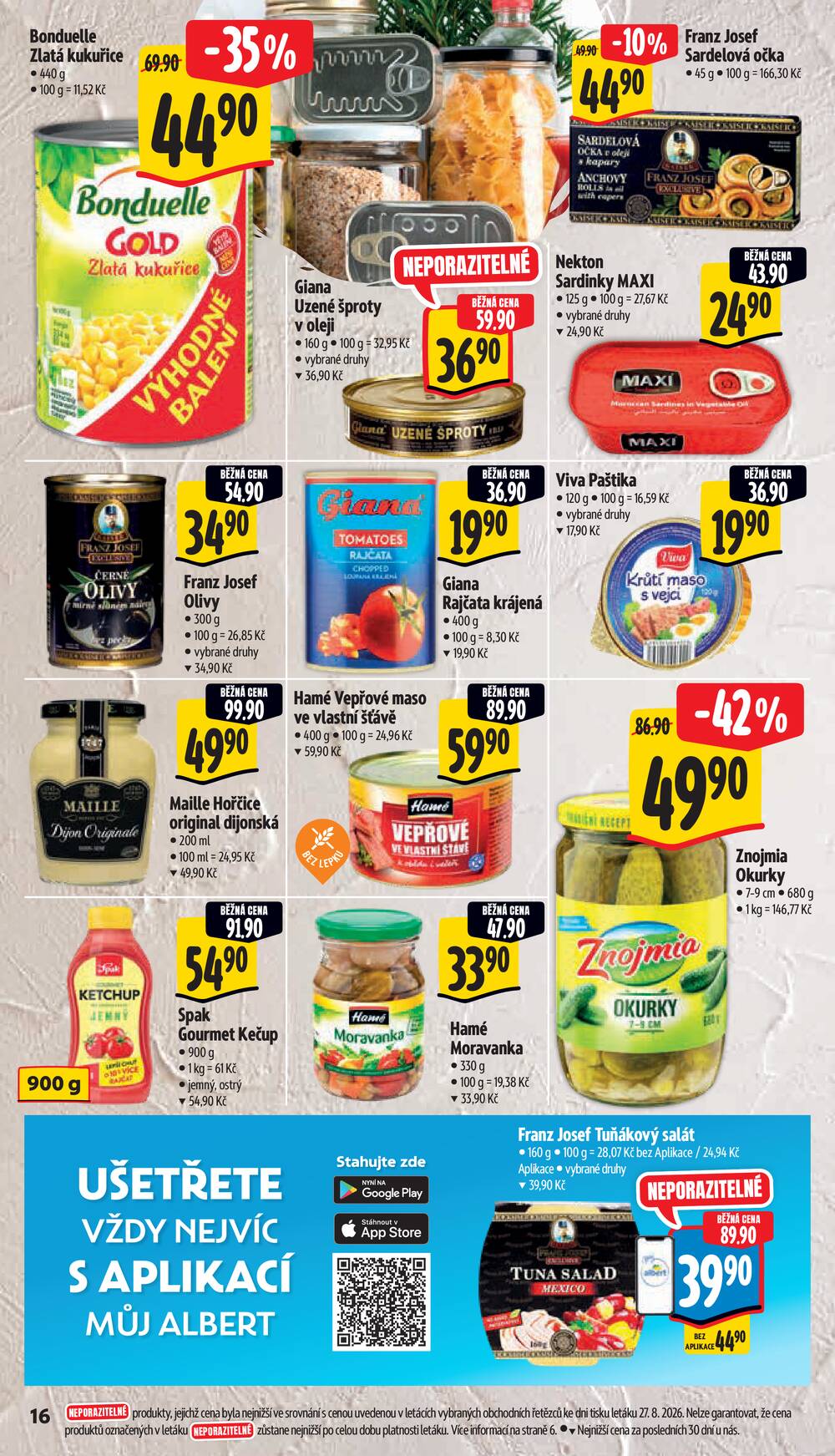 Albert Supermarket od 2.9. do 8.9.2026