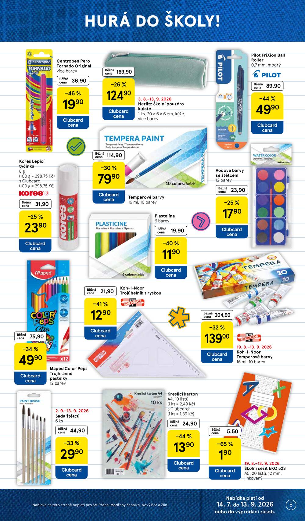 Tesco supermarkety od 2.9. do 8.9.2026
