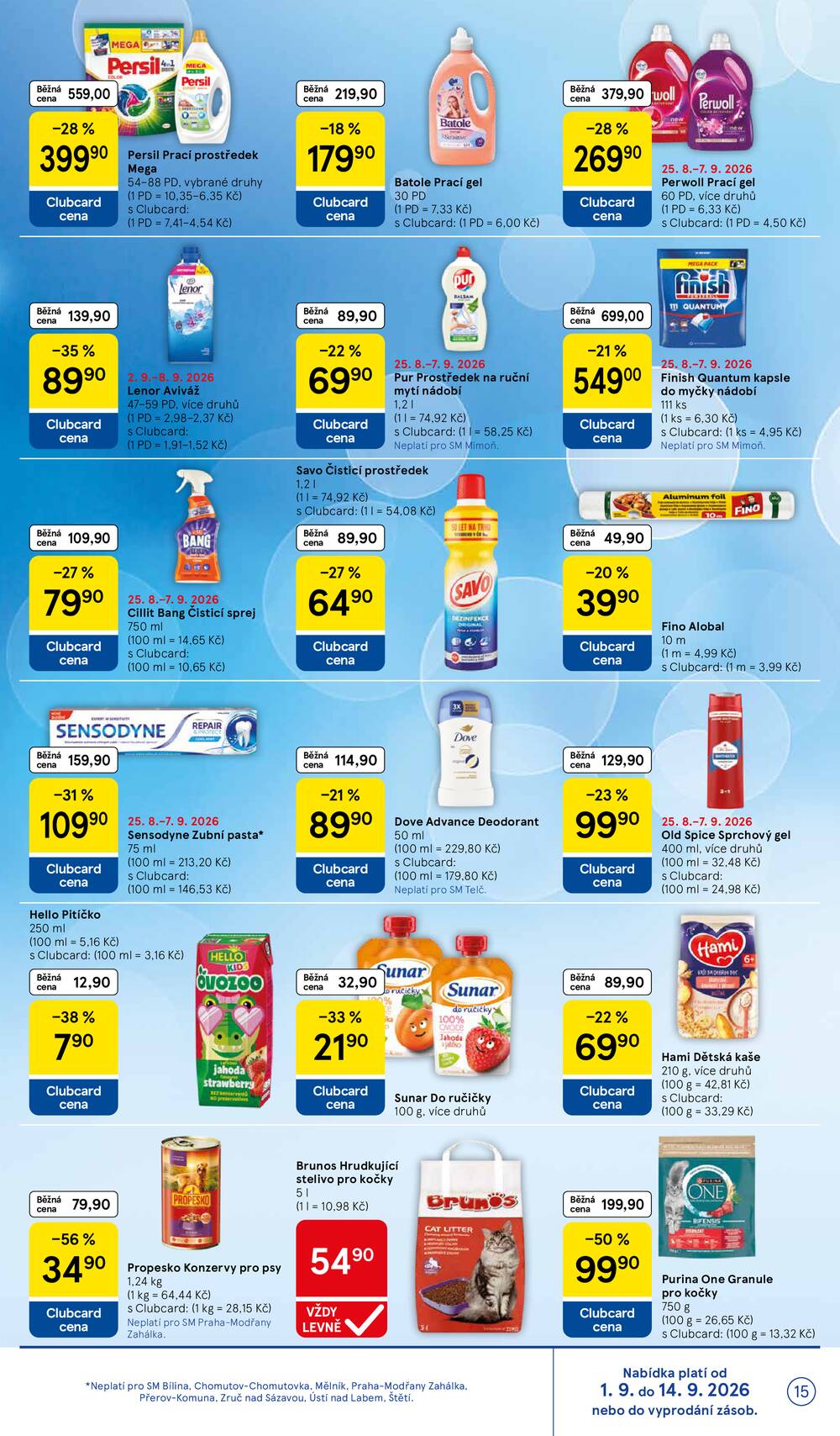 Tesco supermarkety od 2.9. do 8.9.2026