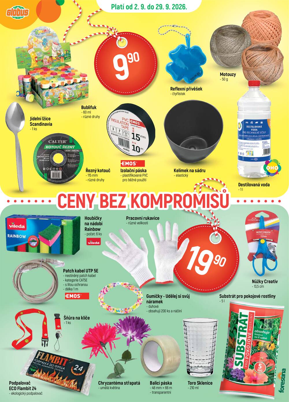 Leták Globus - Akční leták Globus 2.9. - 29.9.2026 - Globus Praha - Centrum Černý Most - strana 1