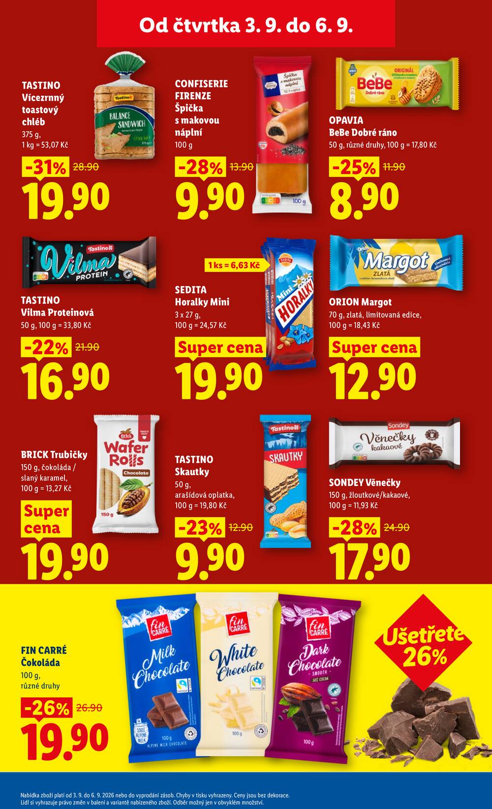 Lidl Čtvrtek od 3.9. do 6.9.2026