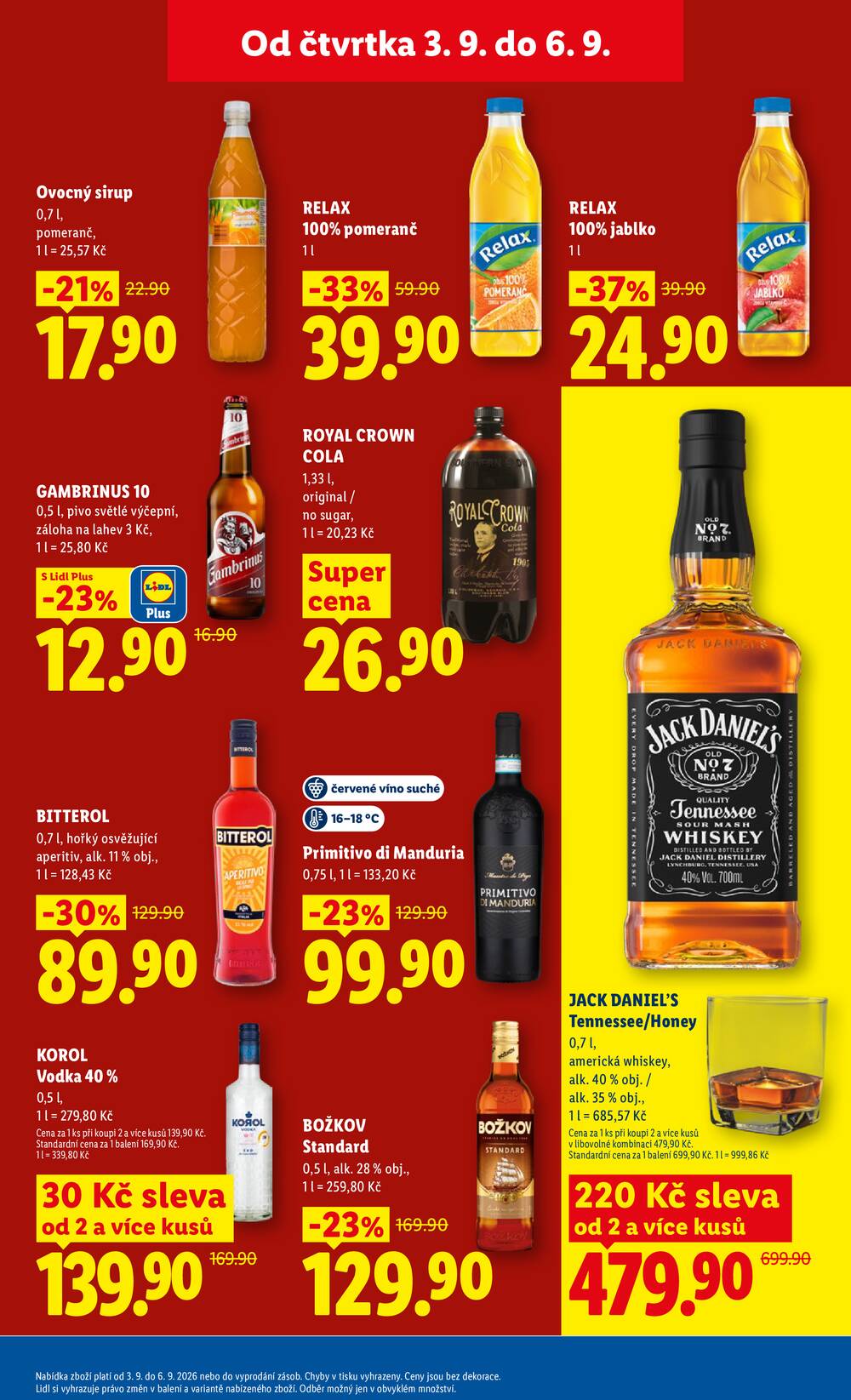 Lidl Čtvrtek od 3.9. do 6.9.2026