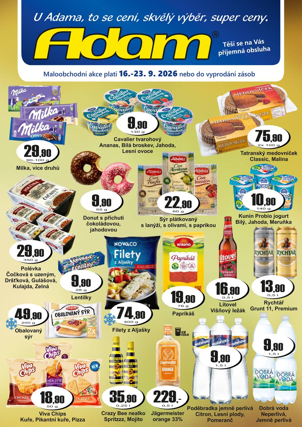 Leták Adam Velkoobchod - Adam Velkoobchod od 16.9. do 23.9.2026 - strana 1