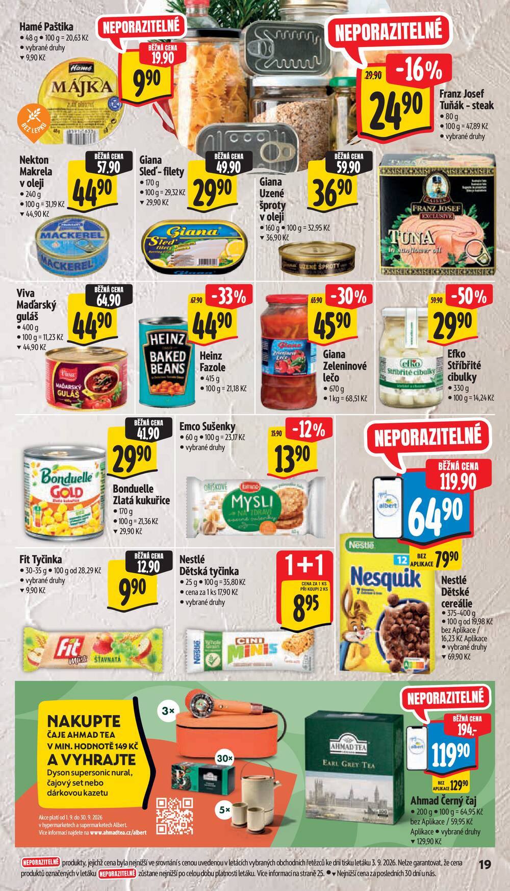 Albert Supermarket od 9.9. do 15.9.2026
