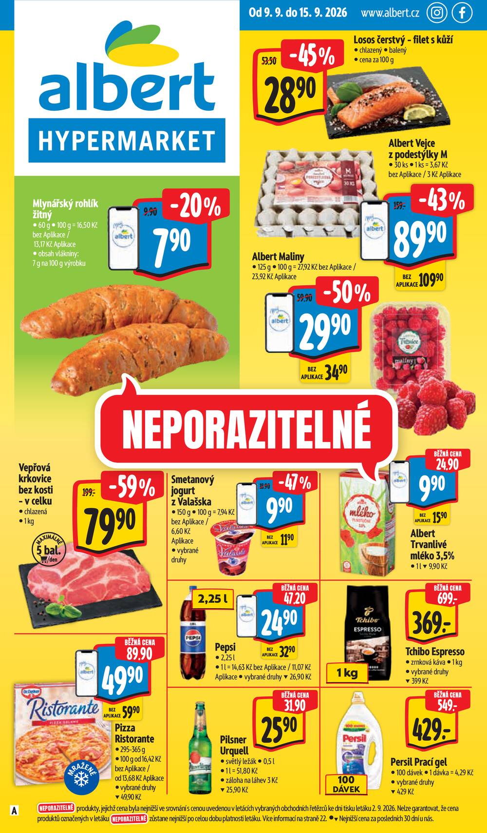 Leták Albert - Albert Hypermarket od 9.9. do 15.9.2026 - strana 1 Leták Albert - Albert Hypermarket od 9.9. do 15.9.2026 - strana 1