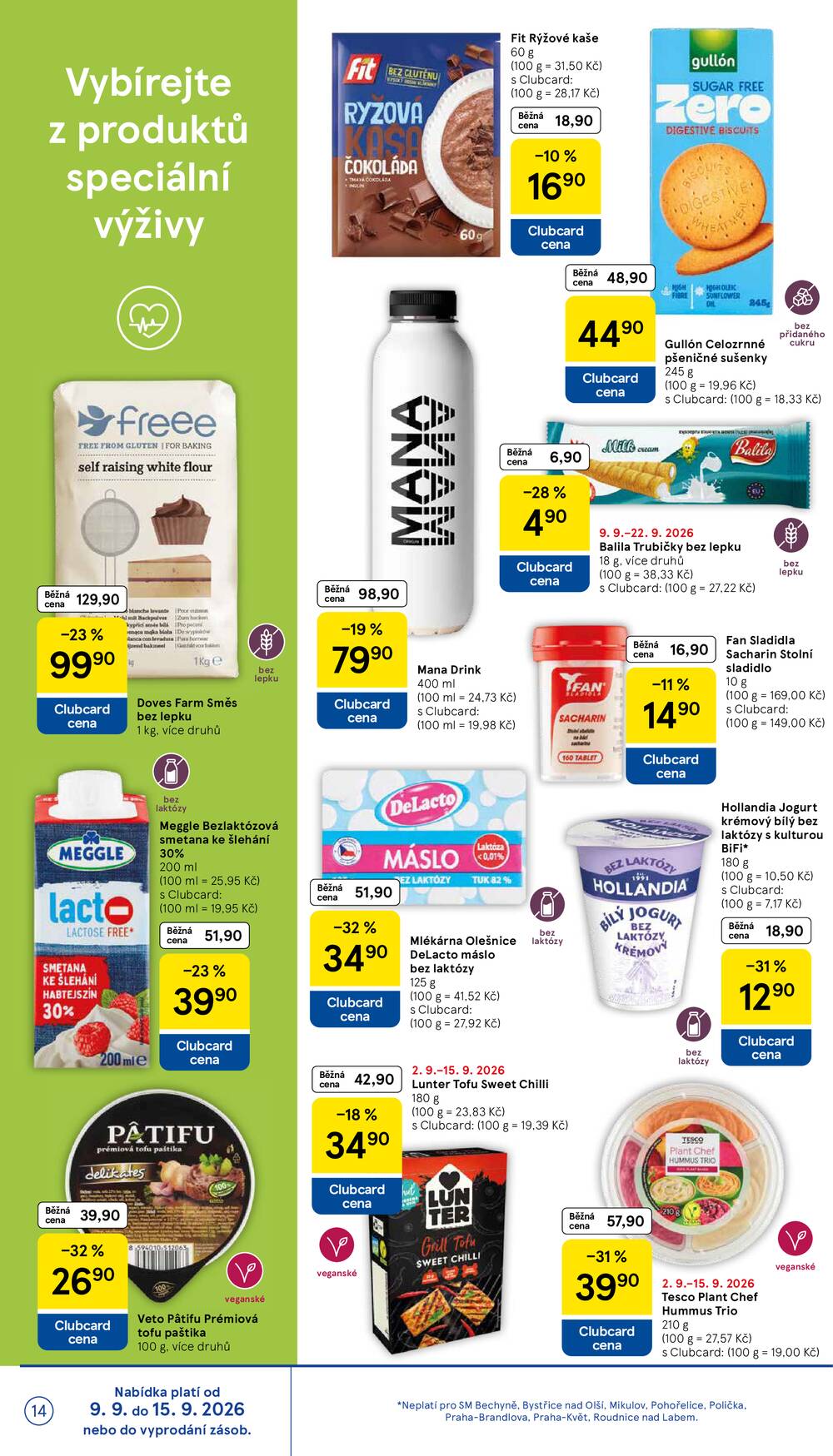 Tesco supermarkety od 9.9. do 15.9.2026