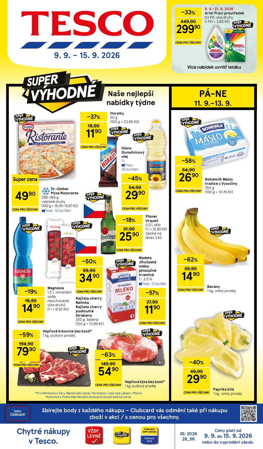 Leták Tesco - Tesco hypermarkety od 9.9. do 15.9.2026 - strana 1 Leták Tesco - Tesco hypermarkety od 9.9. do 15.9.2026 - strana 1