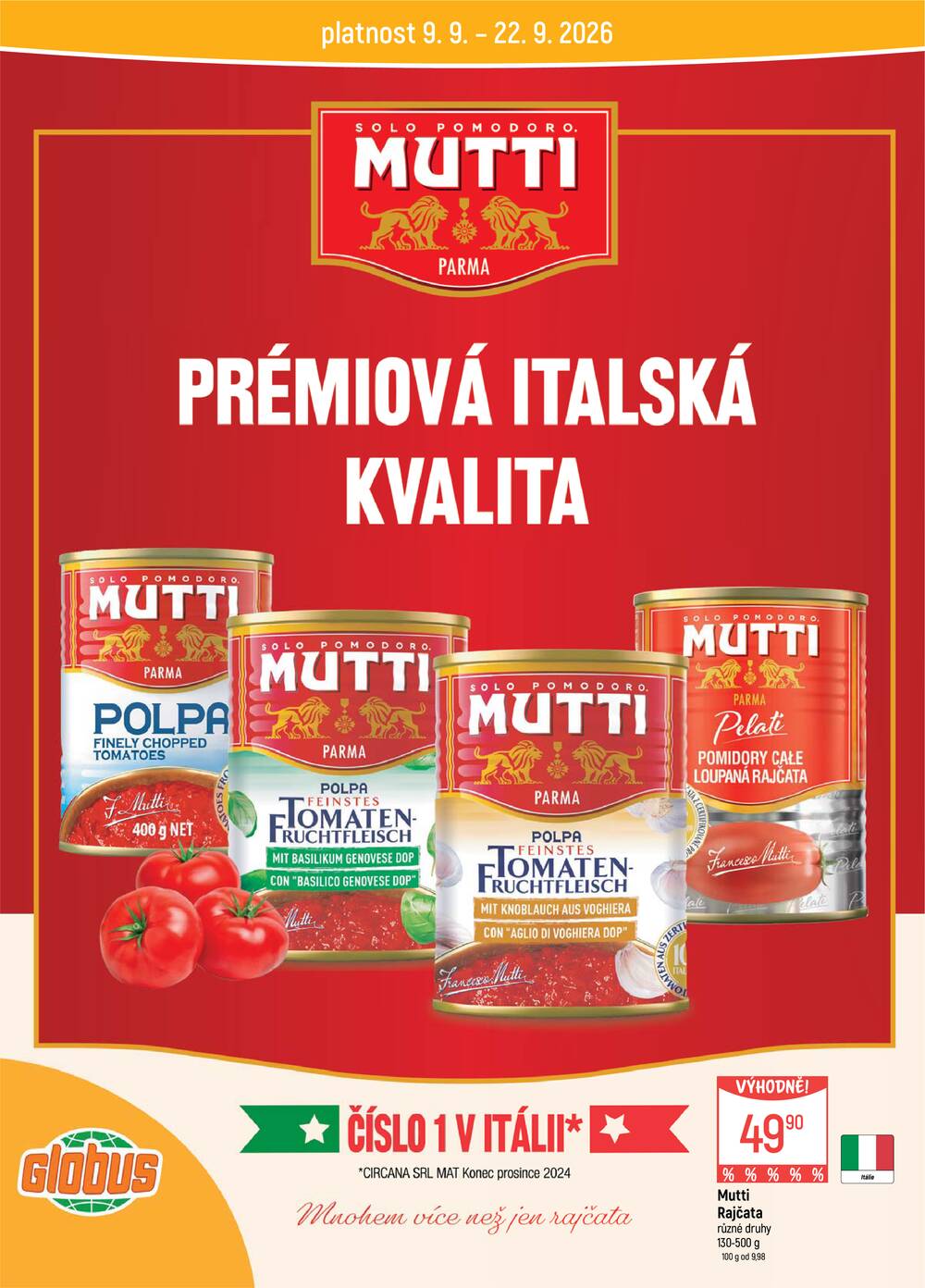 Akční leták Globus 9.9. - 15.9.2026 - Globus Praha - Čakovice