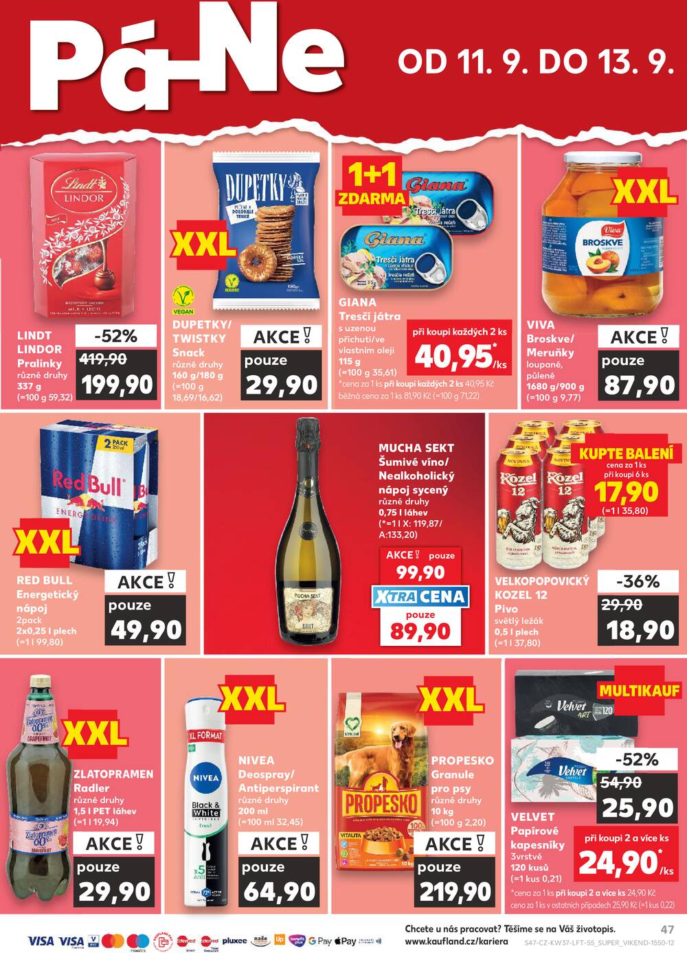 Leták Kaufland - Kaufland 9.9. - 15.9. - Kaufland - Prostějov (Okružní ulice) - strana 47